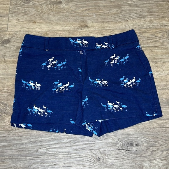 LOFT The Riviera 4" Short Navy Flamingo Size 8 - Picture 3 of 14